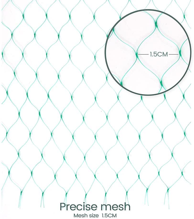 20 x 33ft Garden Netting, Bird Netting Strawberries Cover for Plants, Fruit, Vegetables,Seedlings with 100 PCS of Zip Ties - size: 20x33ft