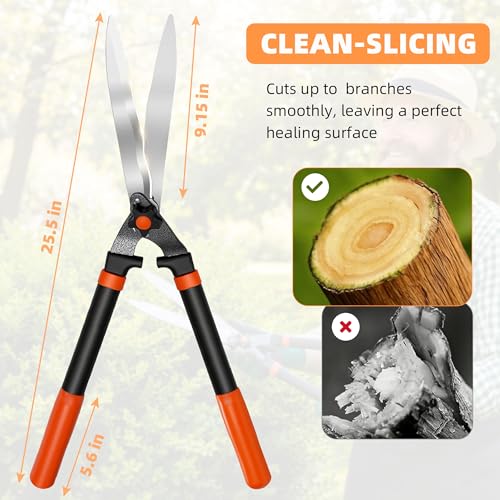 EWPJDK 1-Piece Loppers Hedge Shears Pruners Heavy Duty Combo Clippers - color: Black