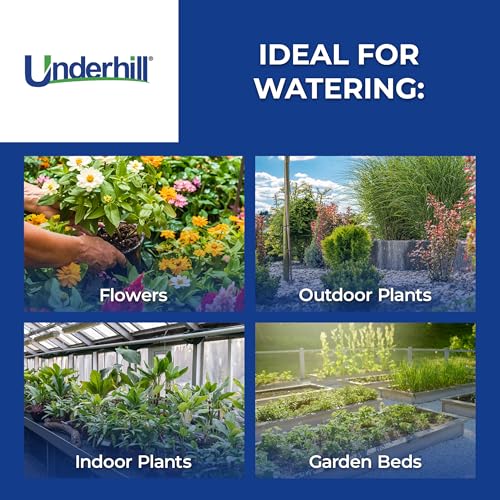 Underhill Proline Gentle Spray Shower Head Nozzle Wand, Garden Water Hose Sprayer for Watering Plants and Flowers, 30-Inch, Includes 3 Stainless Steel Outlet Plates (450, 750 and 1000 Holes) - style: RPW-75PL