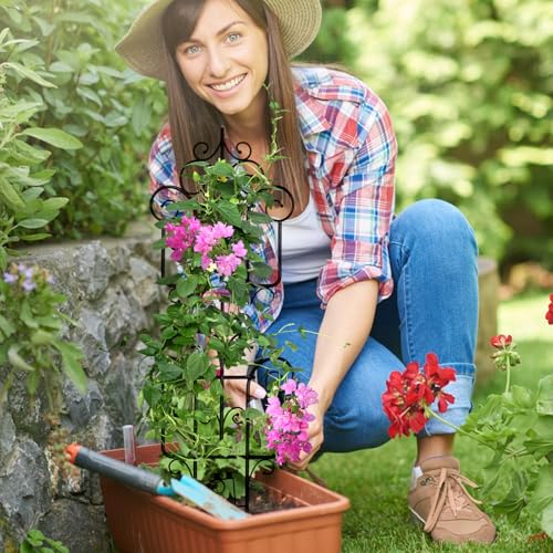 Decorative Garden Fence 10Pcs, Plastic Picket Edging - color: Black-10pcs