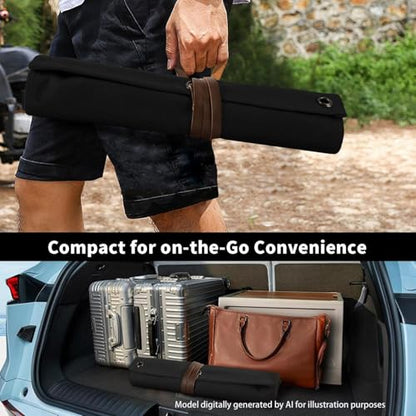 Chisel Roll,Small Tool Roll Pouch,Tool Roll Bag Organizer, Heavy Duty Waxed Canvas Tool Bag, Multi-Purpose Roll-Up Storage Bag for Hand Tools Holder with 6 Pockets Wrench Roll Up Pouch - color: Black