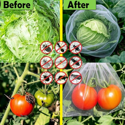 Garden Netting for Raised Beds, 4x10ft Insect Netting - size: 4x10ft Reinforced Netting