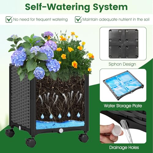 IRONMAX 8.2FT Metal Garden Arch with Planters, Arbor for Climbing Plants - size: 82" x 16" x 99"