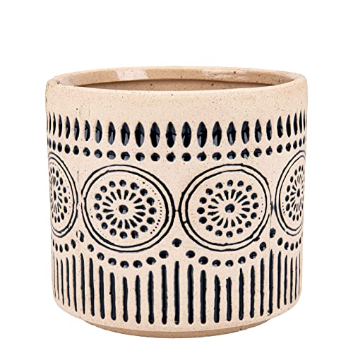 Ceramic 5 Inch Succulent Plant Pot Small Flower Planter - color: Pattern