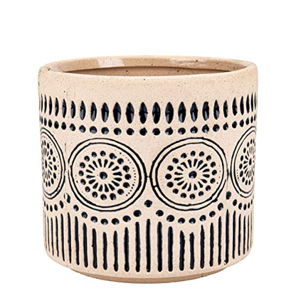 Ceramic 5 Inch Succulent Plant Pot Small Flower Planter - color: Pattern