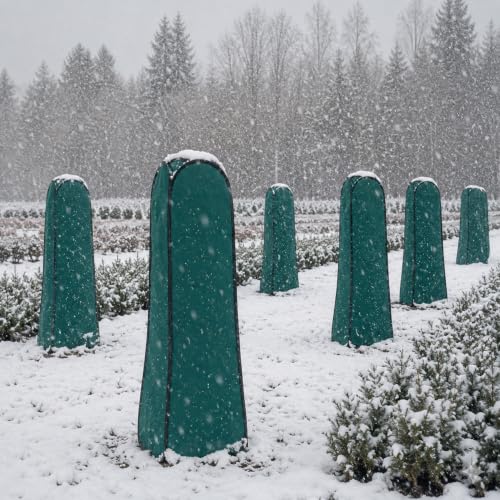 Pop Up Plant Cover Freeze Protection, Warm Winter Plant Protector Tent - color: 16 X 16 X 50 Inch