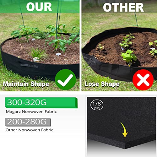 ZtohPyo 15 Gallon Plant Grow Bags, Round Fabric Raised Garden Beds Planter Pots with 2 Handles,Durable Breathe Cloth Planting Bed Gardening Container to Grow Vegetables for Outdoor Plants - size: 1-pack 15 Gallon