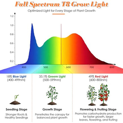 Seed Starter Tray with Grow Light and Heated Base for Faster Germination