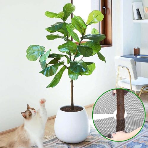 Adnee 4 Pcs Plant Pot Grids, 16" Cuttable Round Planter Pots Soil Guard - color: 4 Pcs 15.7" Round