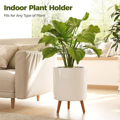 Bamworld Self Watering Pots for Indoor Plants with Water Level Indicator - size: 12 in