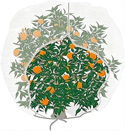 Agfabric Bird Netting 84" Hx72 W Garden Netting Insect Pest Barrier,Plant Cover Fruit Tree Netting Mesh Protection Bag with Zipper,White - size: 84"x72"