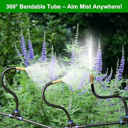 Brass Misting Nozzles for 5/16 Inch Drip Irrigation Tubing, 360° Adjustable Rotating Sprayers for Garden, Greenhouse & Outdoor Cooling, 15 Pack - style: 5/16 Brass Misting Nozzles