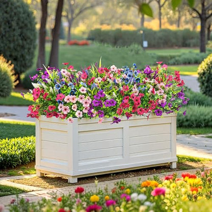 20 Bundles Artificial Flowers for Outdoors Fake Plants, Mixed - color: Mixed Color