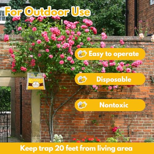 Disposable Wasp Traps Outdoor Hanging 4 Pack