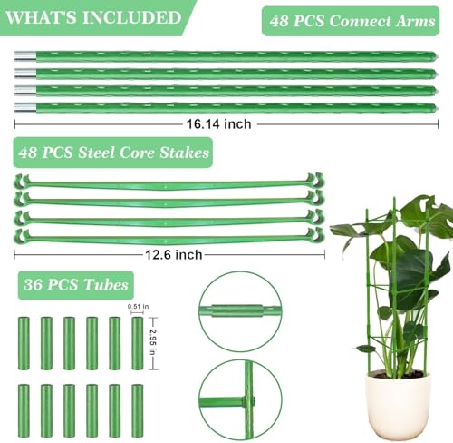 Moirsunt 4Pack Tomato Cage for Garden- Tall 63inch Plant Support Stakes
