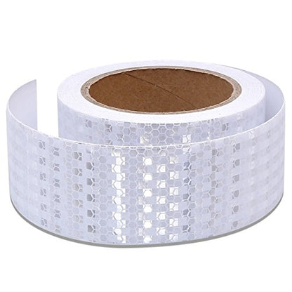 AISEY 2" X 30ft Reflective Tape White Outdoor High Vis Conspicuity Safety Tape, Reflector Tape Trailer Waterproof - size: 2" x 30 Feet