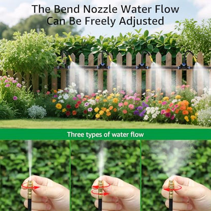 Bluepro Drip Irrigation System with 360° Adjustable Copper Nozzles - size: 7.8inch