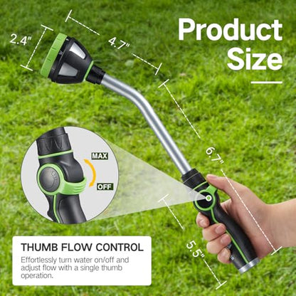 Watering Wand Heavy Duty,15-Inch Long Hose Nozzle Sprayer - size: 15 Inch