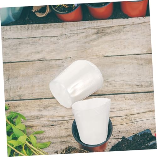 Nursery Pots Liners 10pcs Plastic Flower Pot Liners for Garden Hydroponic and Succulent Planting Decorative Planter Boxes - size: 13.00X13.00X13.00CM