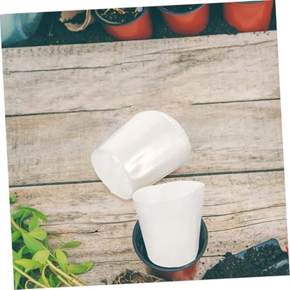 Nursery Pots Liners 10pcs Plastic Flower Pot Liners for Garden Hydroponic and Succulent Planting Decorative Planter Boxes - size: 13.00X13.00X13.00CM