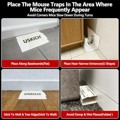 16 Pack Mouse Glue Trap,Mouse Traps Indoor for Home,Sticky Mouse Traps - size: 16 Pack