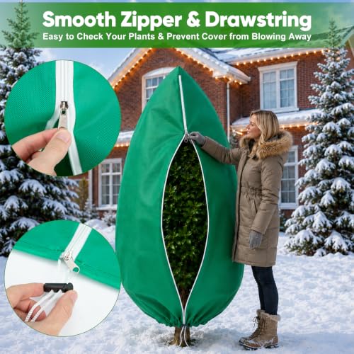 SPORTYOUTH 4 Pack Plant Covers Freeze Protection Frost Blankets 32"x47.2" - size: 31.5“x47.2"-4P
