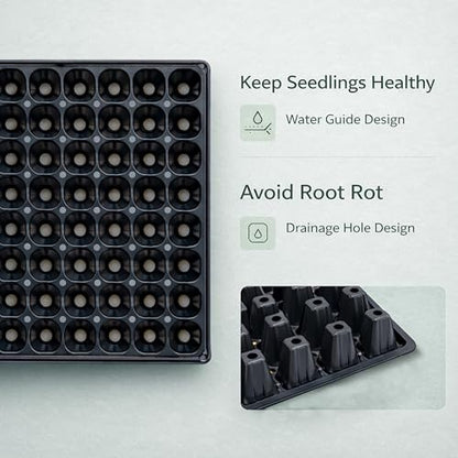 Gardzen 10 Pack 128 Cell Seed Starter Trays - size: 128-Cell