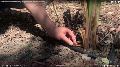 BlueBarrel™ Gravity-Fed Drip Irrigation Kit with Bubbler Emitters: No-Pressure/Low-Pressure Irrigation for Rain Barrels, Rain Tanks, & Cisterns. Made in USA