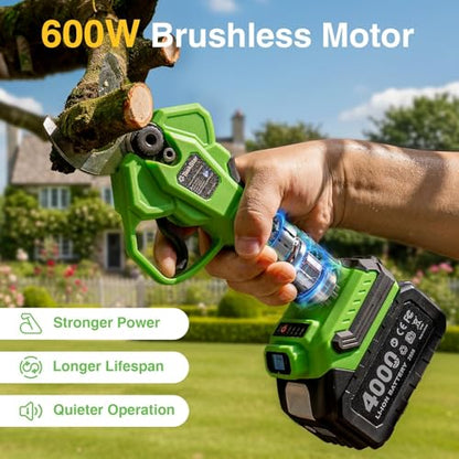 TaskStar 2-in-1 Pole Electric Pruning Shears, 1.6" Cut Cordless Pole Pruner