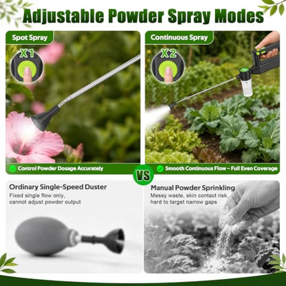 Dinftin Electric Diatomaceous Earth Duster, Rechargeable Mini Powder Duster