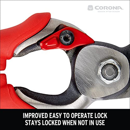 Corona BP 7100D Forged Steel DualCUT Bypass Hand Pruner - 1 inch Cut Capacity Stem and Branch Garden Shears, Red (Pack of 6) - size: 1 in (Pack of 6)