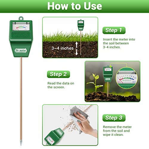 Dr.meter Soil Moisture Meter for Plants, Plant Water Gauge Test Kit - color: Green