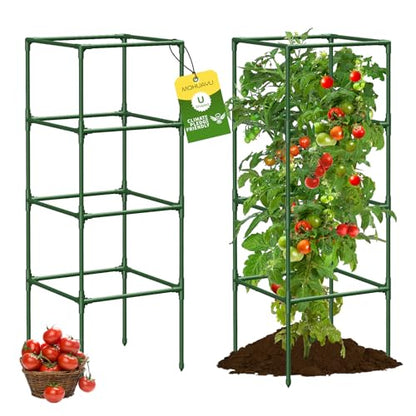 2 Pack Tomato Cage for Garden Support, 43 inch Tall Adjustable Plant Support Stakes, Tomato Trellis Extra Bold for Climbing Vegetables Plants Flowers - style: 2 Pack
