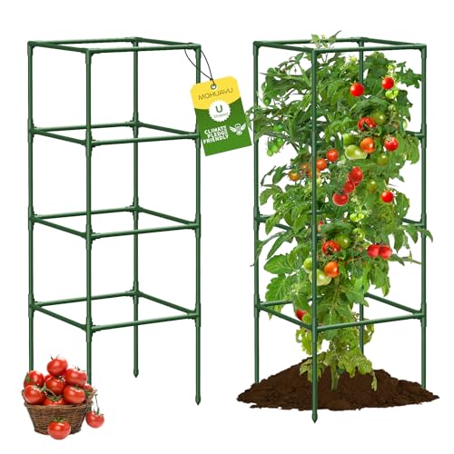 2 Pack Tomato Cage for Garden Support, 43 inch Tall Adjustable Plant Support Stakes, Tomato Trellis Extra Bold for Climbing Vegetables Plants Flowers - style: 2 Pack