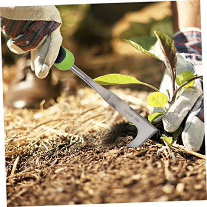 Toyvian L-Shaped Weeder Tool Manual Weed Extractor Stainless Steel