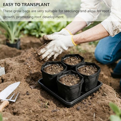 Belit 0.8 Gallon Plant Nursery Bags, 50 Pcs Non-Woven Grow Bags for Vegetable, Flower, Starting saplings - size: 0.8 Gallon /50Pcs