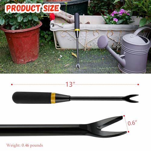 Kemaier Weeding Tool - Heavy Duty Stainless Steel Weed Remover Tool for Precise Root Weed Removal, Efficient Weed Puller Tool for Garden and Lawn Care