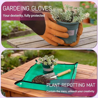 Garden Tool Set, 10 PCS Gardening Tools/Kit for Women,Gardener Gift - color: Pink