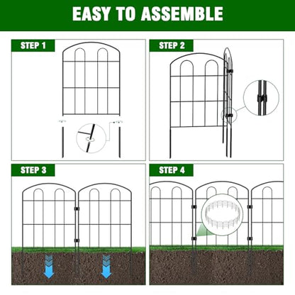 CADUKE 20 Pack Garden Fence Border, 24in x 22ft