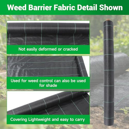 Weed Barrier Fabric Planting Cover - 3 x 200 FT Heavy Duty Landscape Fabric Ground Cover Block for Outdoor Planting - size: 3 x 200 FT