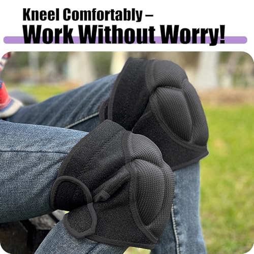 Men & Women Knee Pads - Waterproof Cushion with Straps for Adult, Black L - color: Black, size: Large
