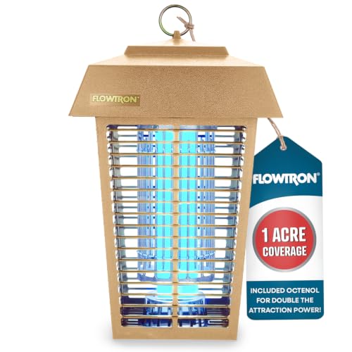 Flowtron Electric Bug Zapper, 1 Acre Outdoor, 40W UV, 5600V Zap, Tan - color: Barley Tan