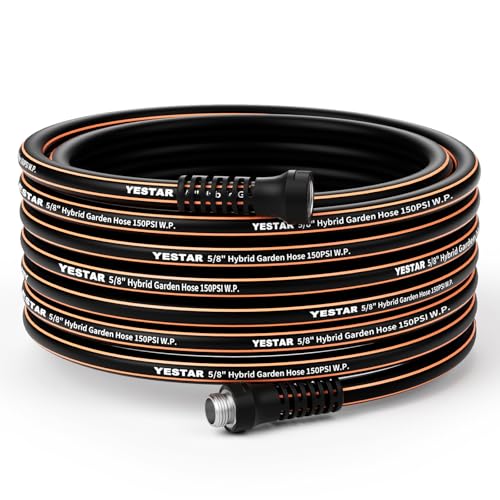 Garden Hose 50 ft x 5/8",Heavy Duty Water Hose - color: Black, size: 50FT