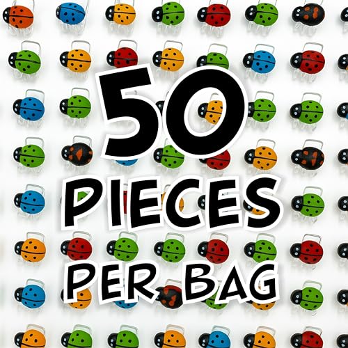 Ladybug Plant Clips – 50 Pack Cute Garden Vine Holders for Tomatoes, Orchids, Trellis & More – Indoor Outdoor Plant Support, Preassembled and Reusable