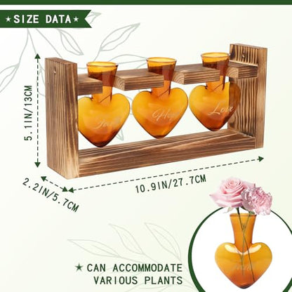 Plant Terrarium Propagation Stations Hydroponics - color: Amber(Faith Hope Love)