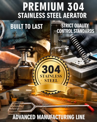 Manual Lawn Aerator - 304 Stainless Steel Aerator Lawn Tool with 15 Spikes