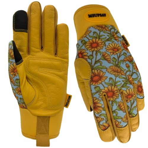 Cute Pattern Gardening Gloves,Thornproof Garden Glove,Gardener Gift - color: 1 Pair Per Pack-daisy, size: Large