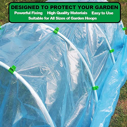 Greenhouse Clamps for 1/2 Inch PVC Pipe, Greenhouse Hoops,Support Frame, Grow Tunnel,Plant Support Garden Stakes.For Fixing Plant Cover, Garden Plastic Sheeting, Film Row Cover, Net(60 Pcs in 2 boxes) - size: for 1/2 inch PVC Pipe (Pack of 2)