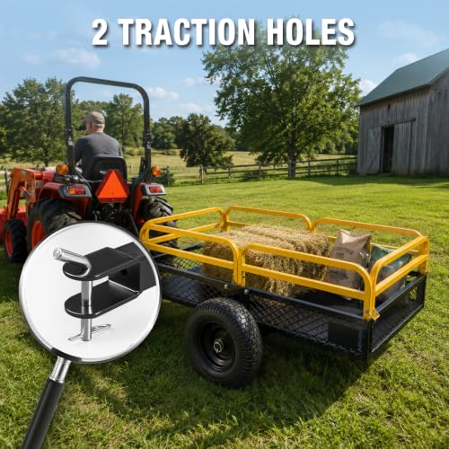 YELLOW JACKET ATV UTV Trailer 1500lbs Tow Behind Dump Cart