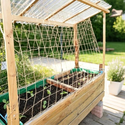 3.28 Ft * 3.28 Ft Jute Trellis Netting, Heavy-Duty Garden Plant Climbing Support Net for Vining Fruits, Vegetables & Flower Plants. - size: 1M*1M